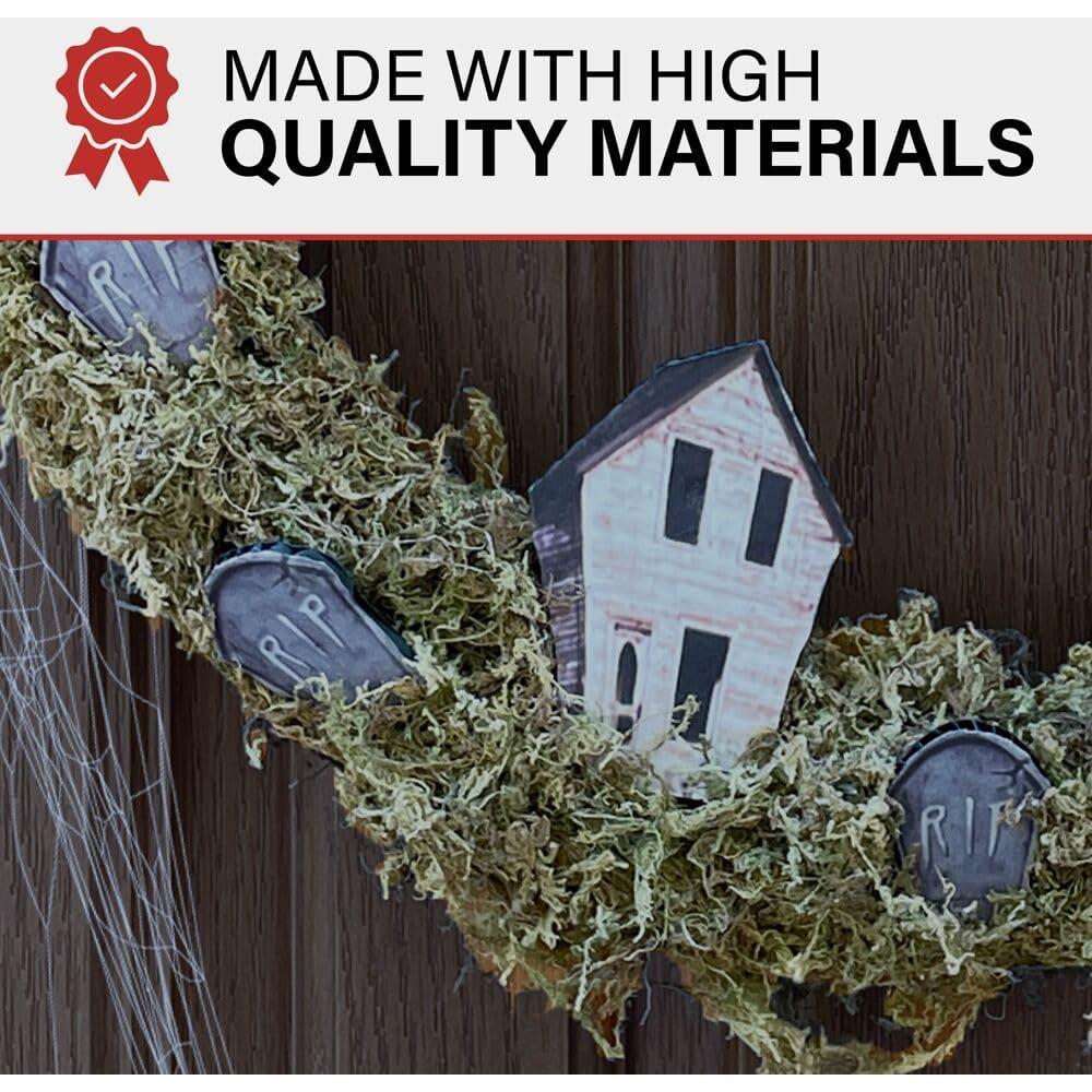 Corona de Sarmiento Natural 38 cm Haunted Hill Farm Halloween