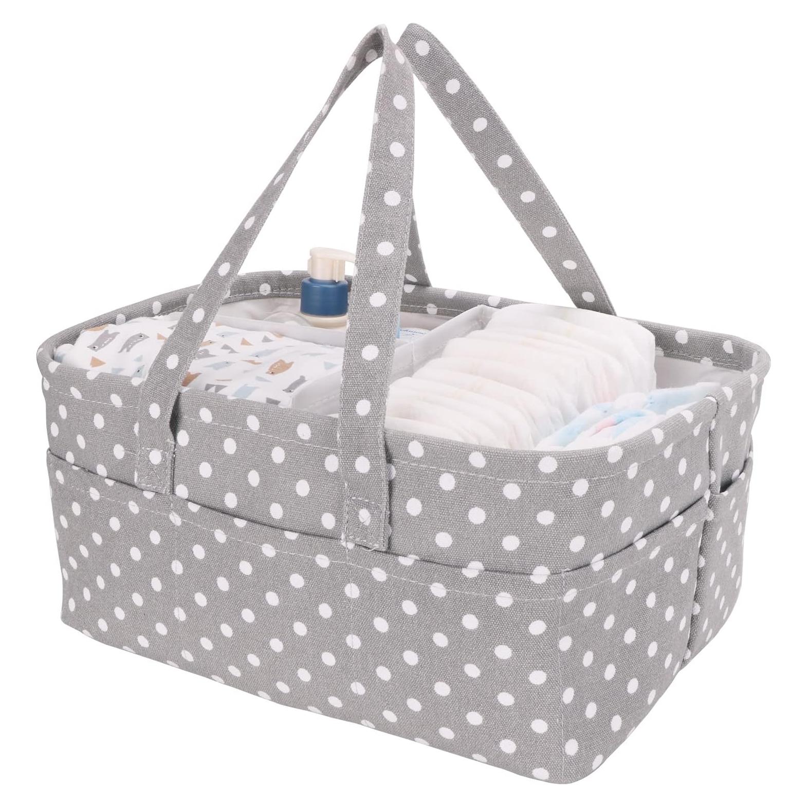 Cesta Organizadora Grande QiANBiRD Plegable para Bebés 40.6x25.4cm
