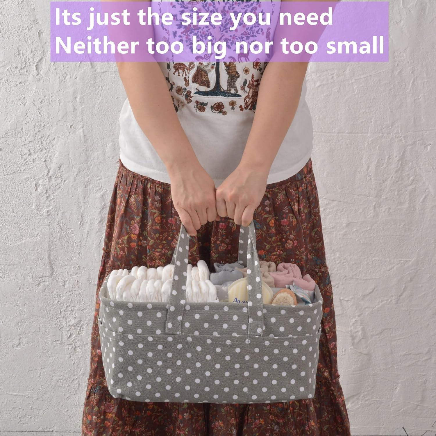 Cesta Organizadora Grande QiANBiRD Plegable para Bebés 40.6x25.4cm