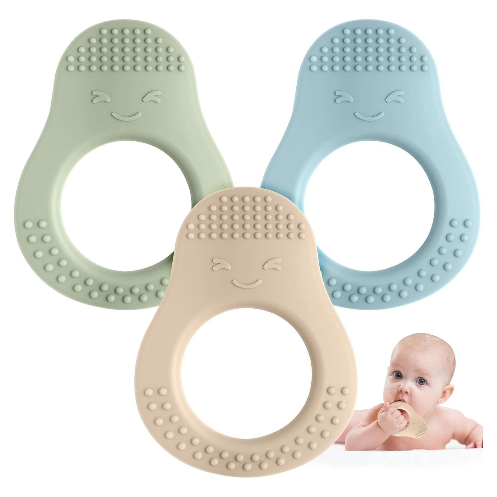 Mordedores para Bebés Aguacate - Set de 3 Silicona Libre BPA