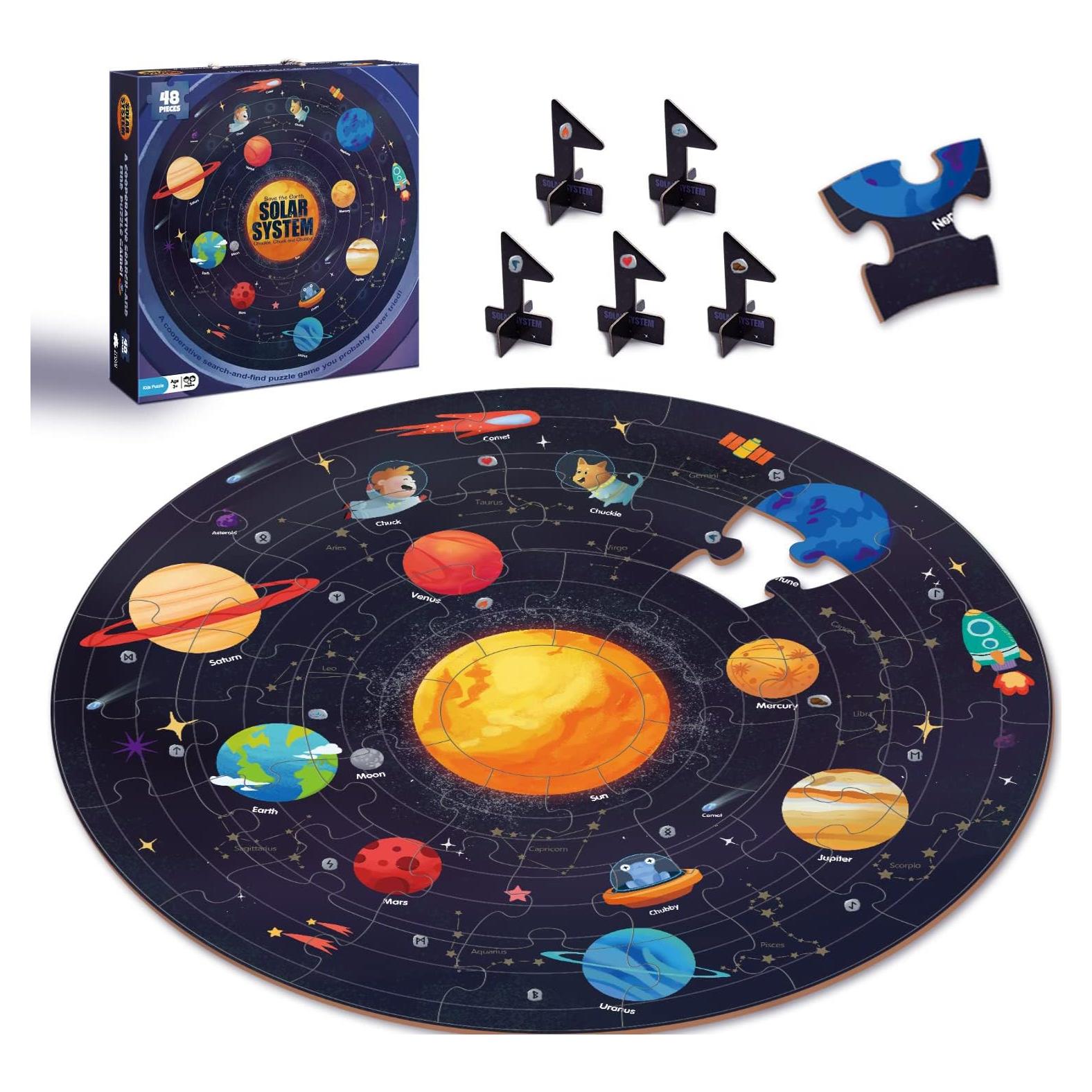 Rompecabezas del Sistema Solar TAOZI&LIZHI 48 Piezas 3-8 Años