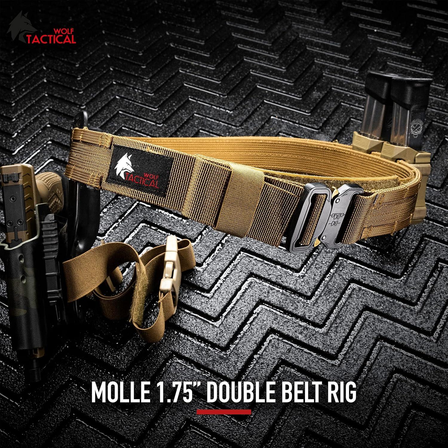 Cinturón Táctico Molle WOLF 4.45 cm Ajustable y Cómodo