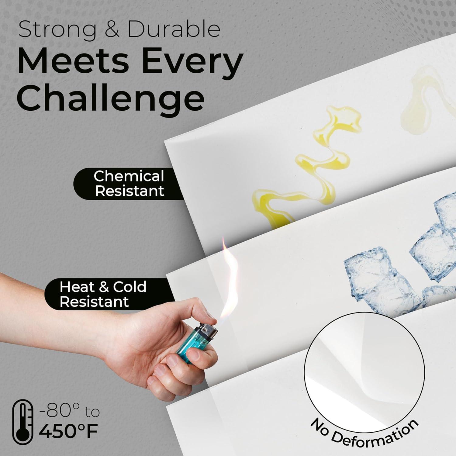 Hoja de Silicona Translúcida 50A Grado Alimenticio 22.86x7.62cm