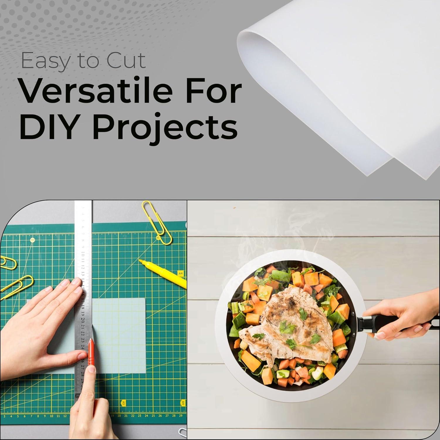 Hoja de Silicona Translúcida 50A Grado Alimenticio 22.86x7.62cm