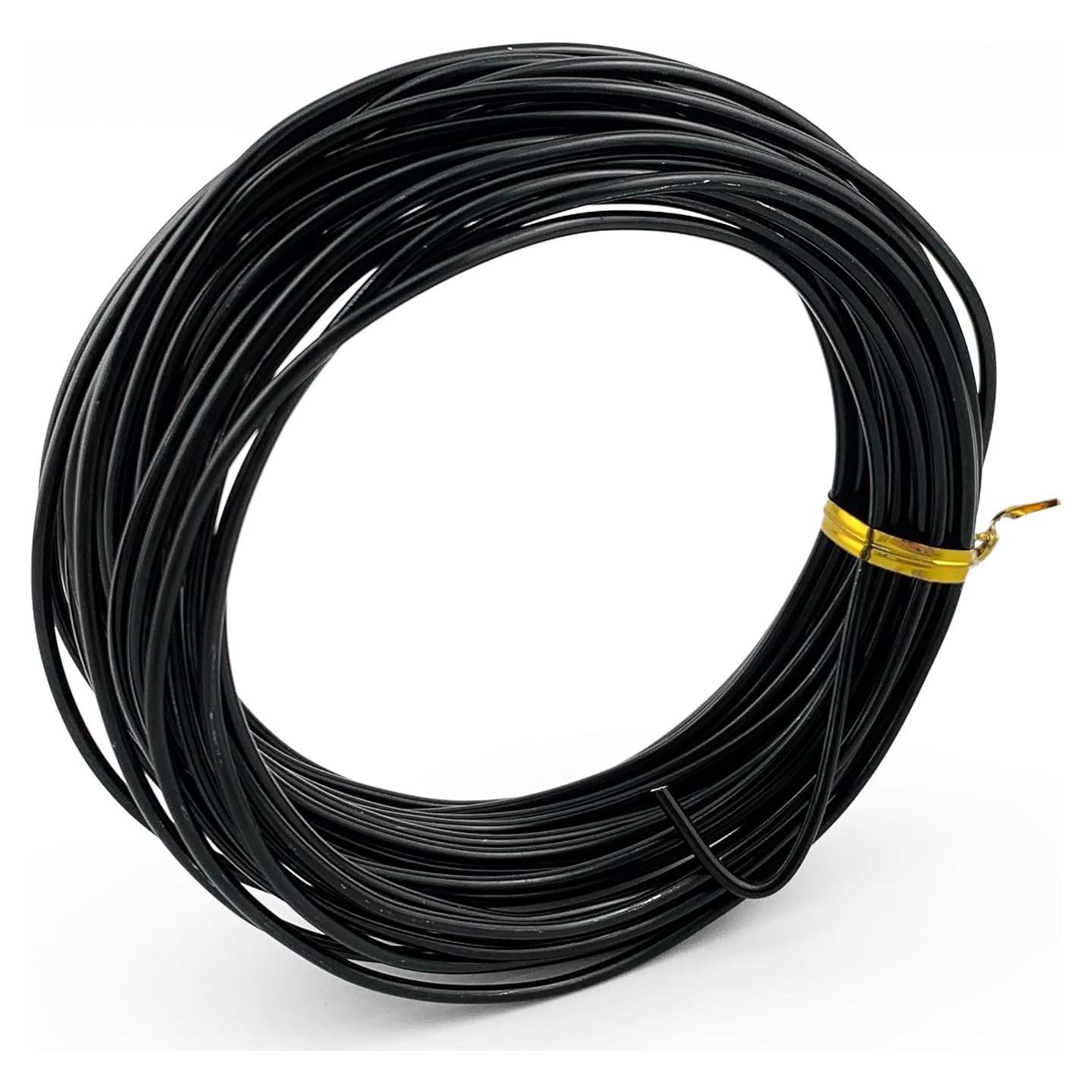 Alambre de Aluminio Negro Anodizado 9 Gauge 10.06 m para Joyería