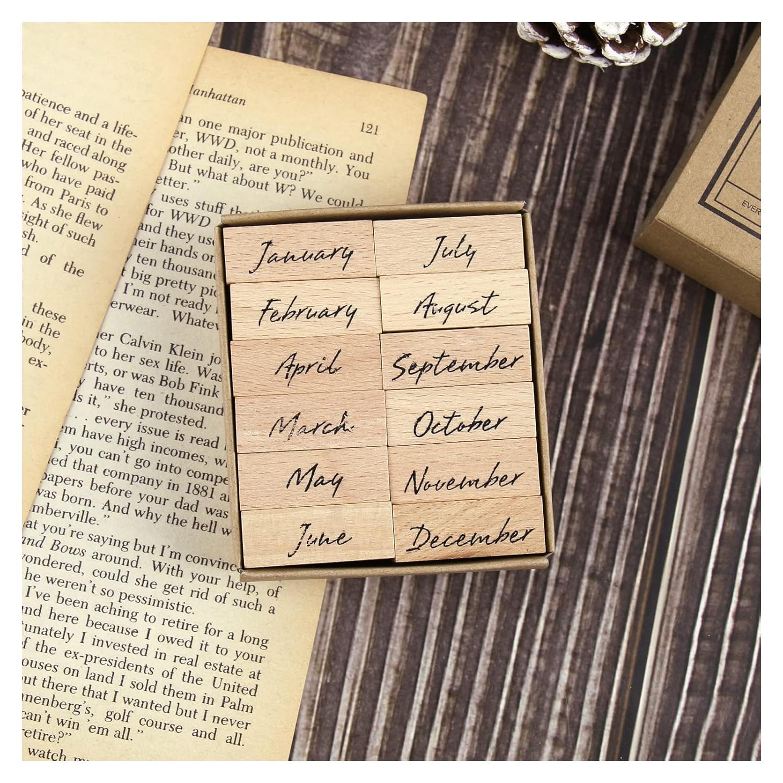 Juego de Sellos de Goma Dizdkizd 12 Piezas para Manualidades