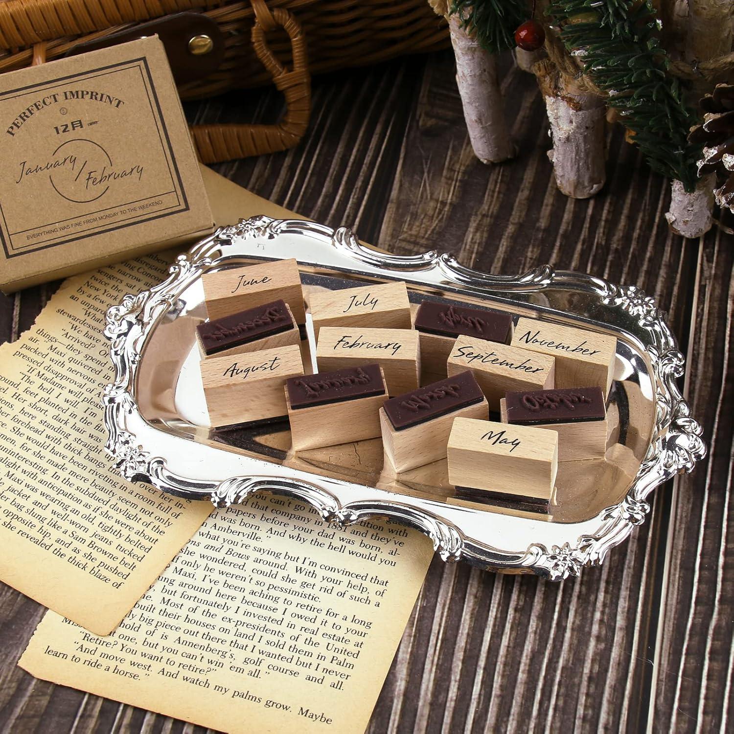 Juego de Sellos de Goma Dizdkizd 12 Piezas para Manualidades