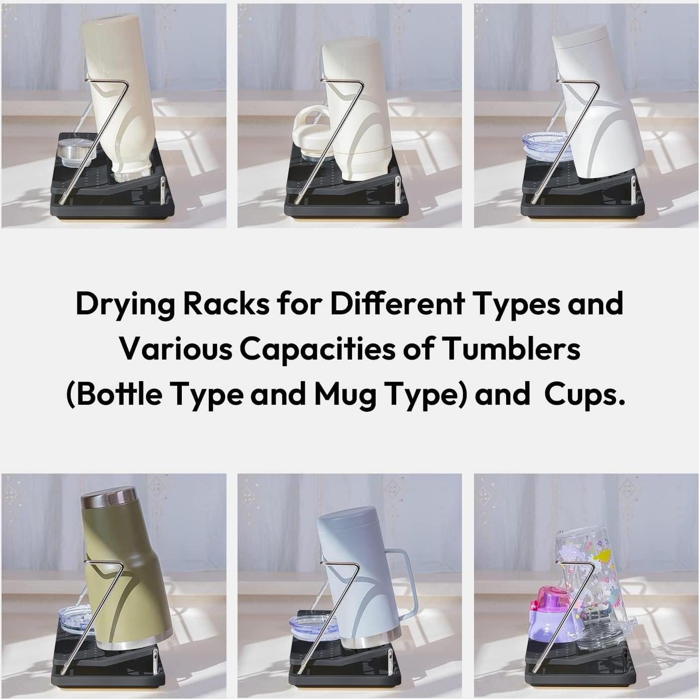 Soporte para Secar Botellas Carrotez - Negro, Polipropileno