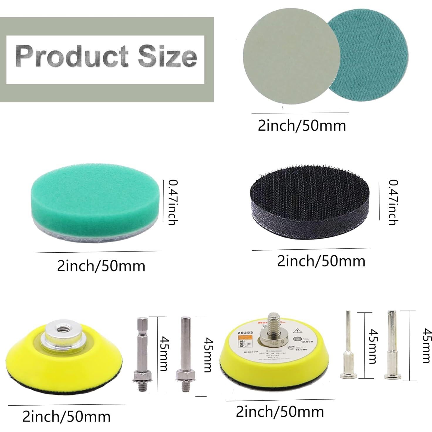 Kit de Discos de Lija 133pcs 2" Grano 60-7000 CKFCXC