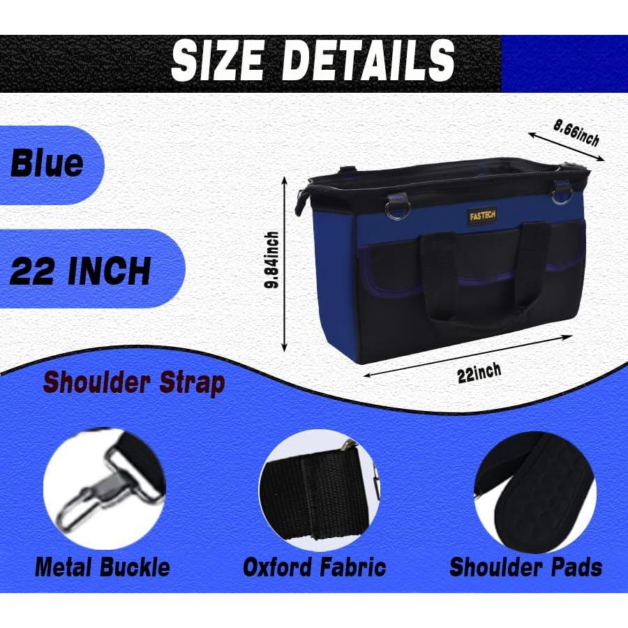 Bolsa de herramientas FASTECH 22" impermeable con 17 bolsillos