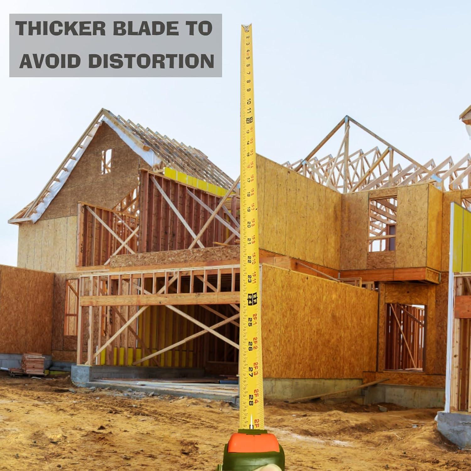 3 Cintas Métricas Retráctiles ABUDDER 3.05m 4.88m 7.62m Naranja