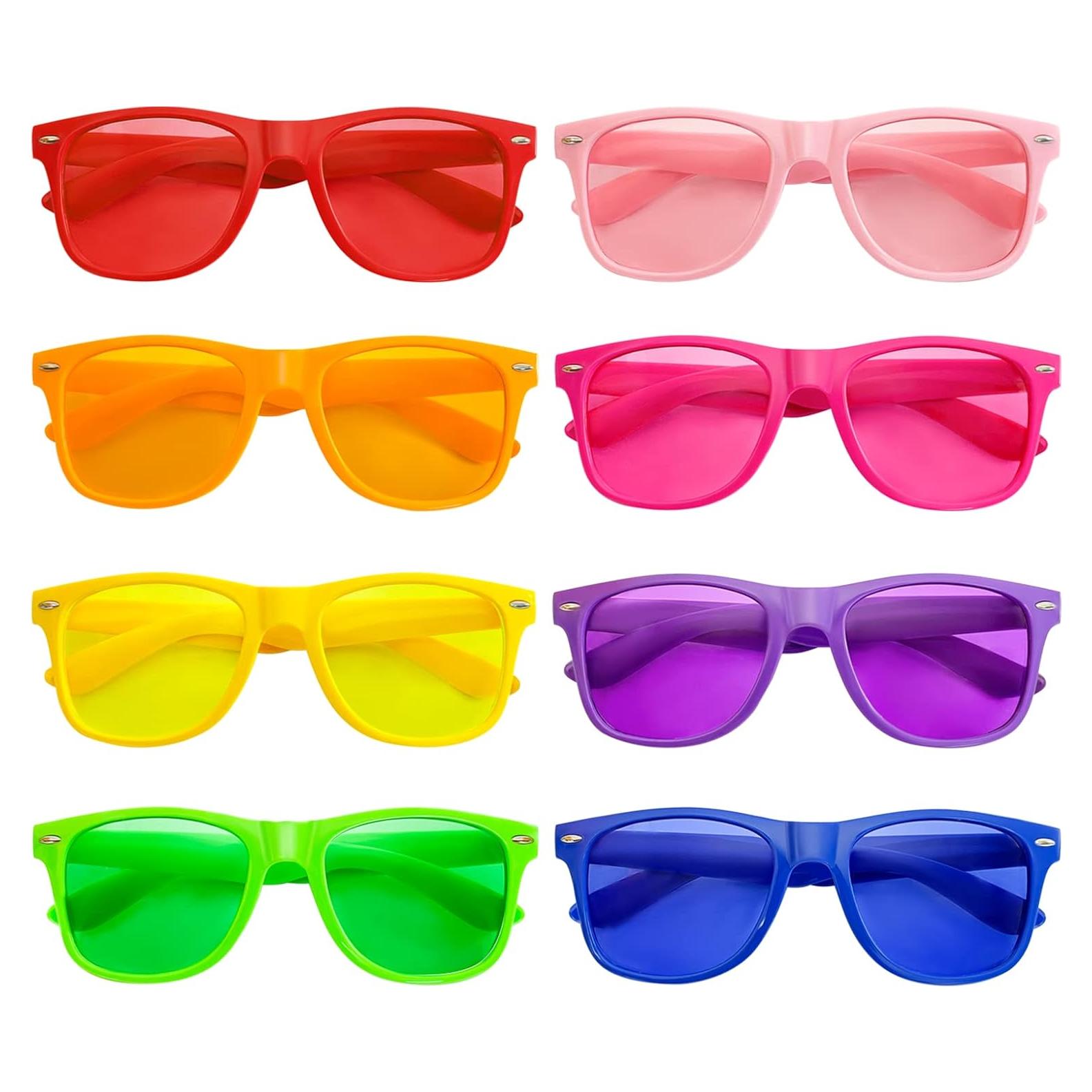 Gafas de Sol Coloridas Pibupibu - 8 Piezas UV400 Unisex