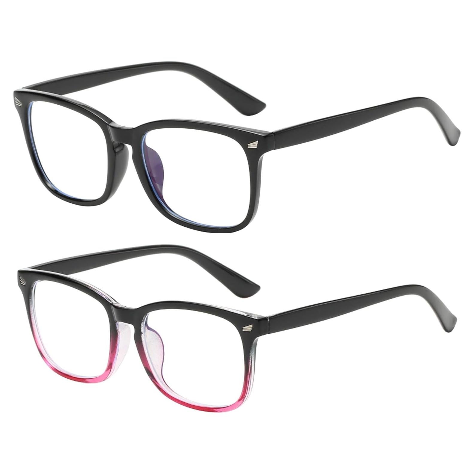 Gafas bloqueadoras de luz azul OWL, 2 unidades unisex, marco cuadrado