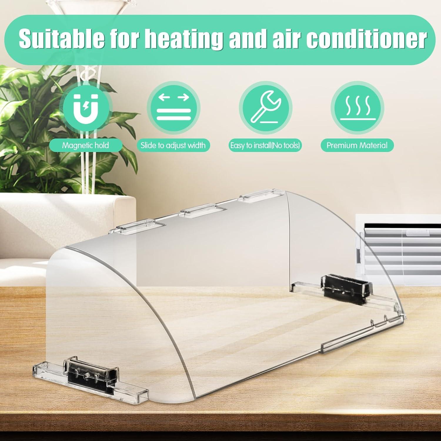 Deflector de Ventilación VIHOSE 6 Pcs Ajustable 20-35 cm