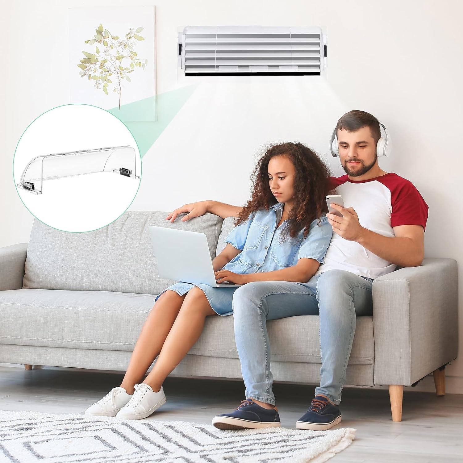 Deflector de Ventilación VIHOSE 6 Pcs Ajustable 20-35 cm