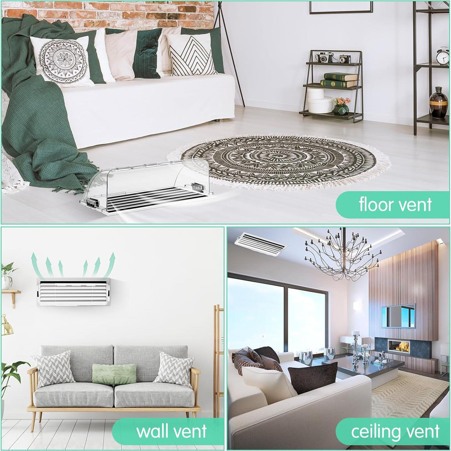 Deflector de Ventilación VIHOSE 6 Pcs Ajustable 20-35 cm