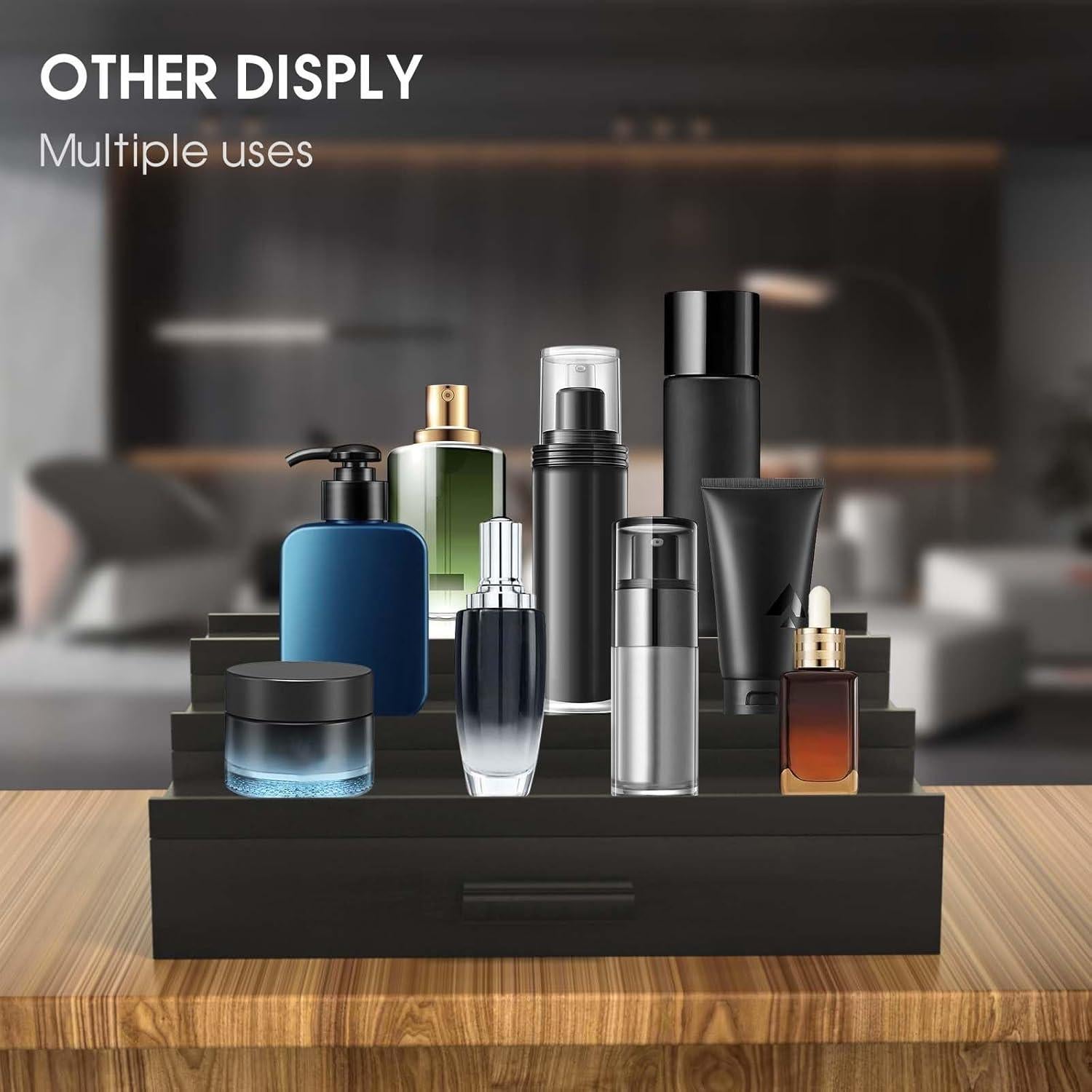 Organizador de Colonia Sephyroth Negro 3 Niveles con Cajón