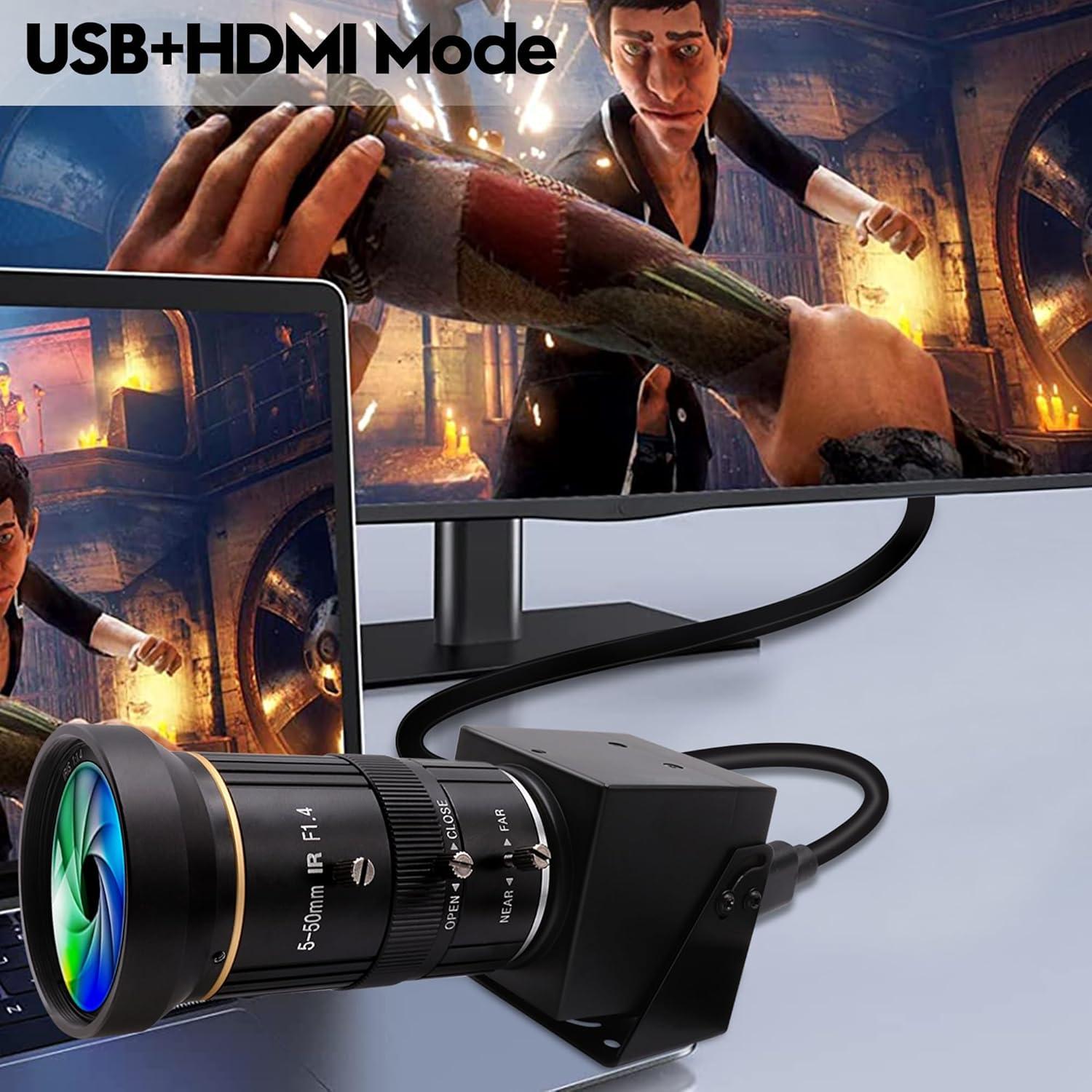 Cámara 4K IFWATER USB HDMI 10X Zoom Enfoque Variable