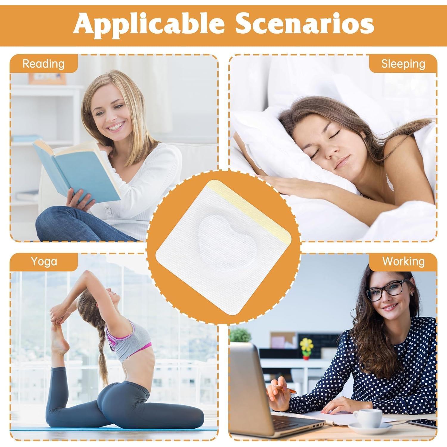 10Pcs Castor Oil Pack Wrap for Belly Button, Self-Adhesive, Highly Absorbent Castor Oil Wraps Patch Pads （Oil are Not Include