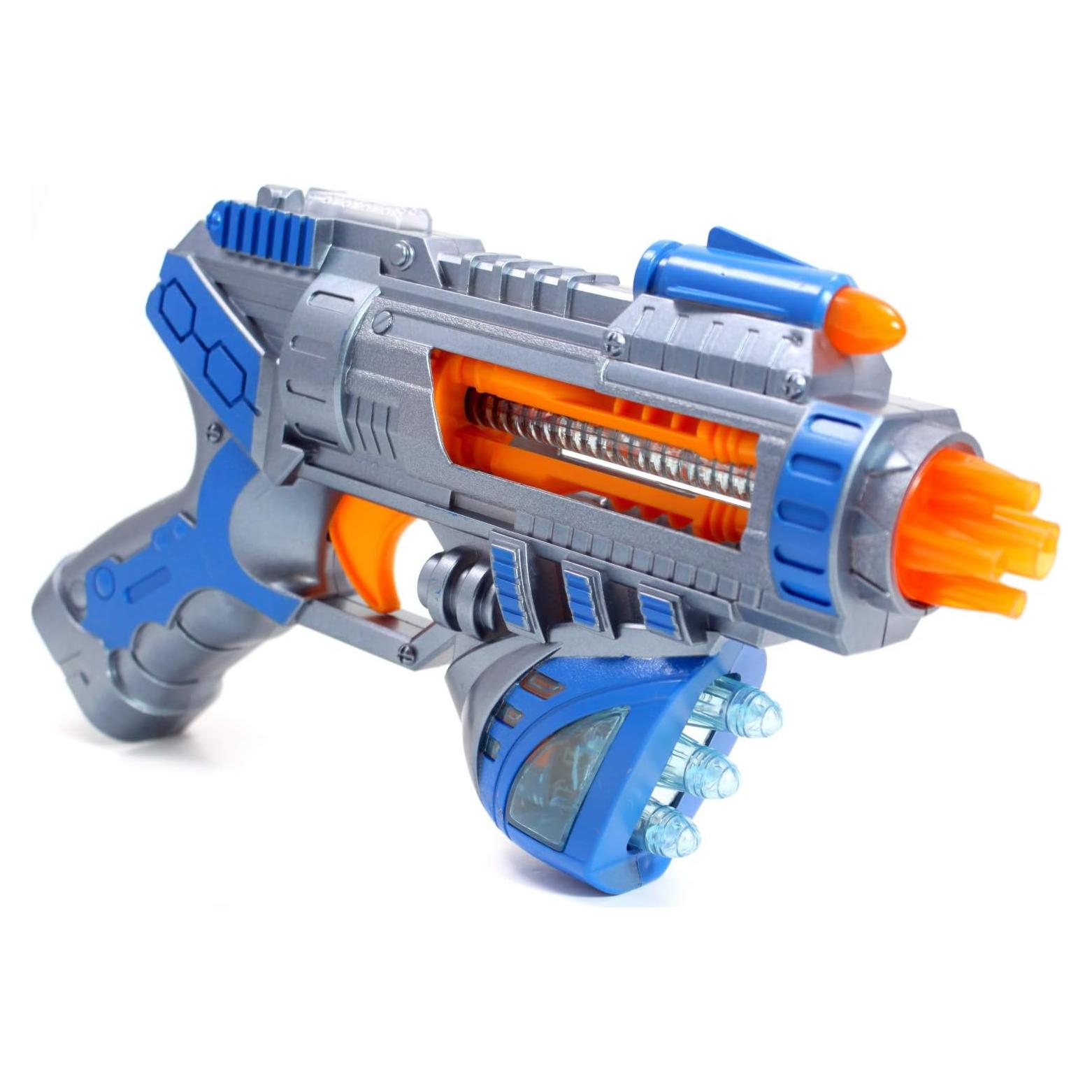 Pistola de Juguete Kidplokio Sonic Space Blaster Azul con Luces y Sonidos