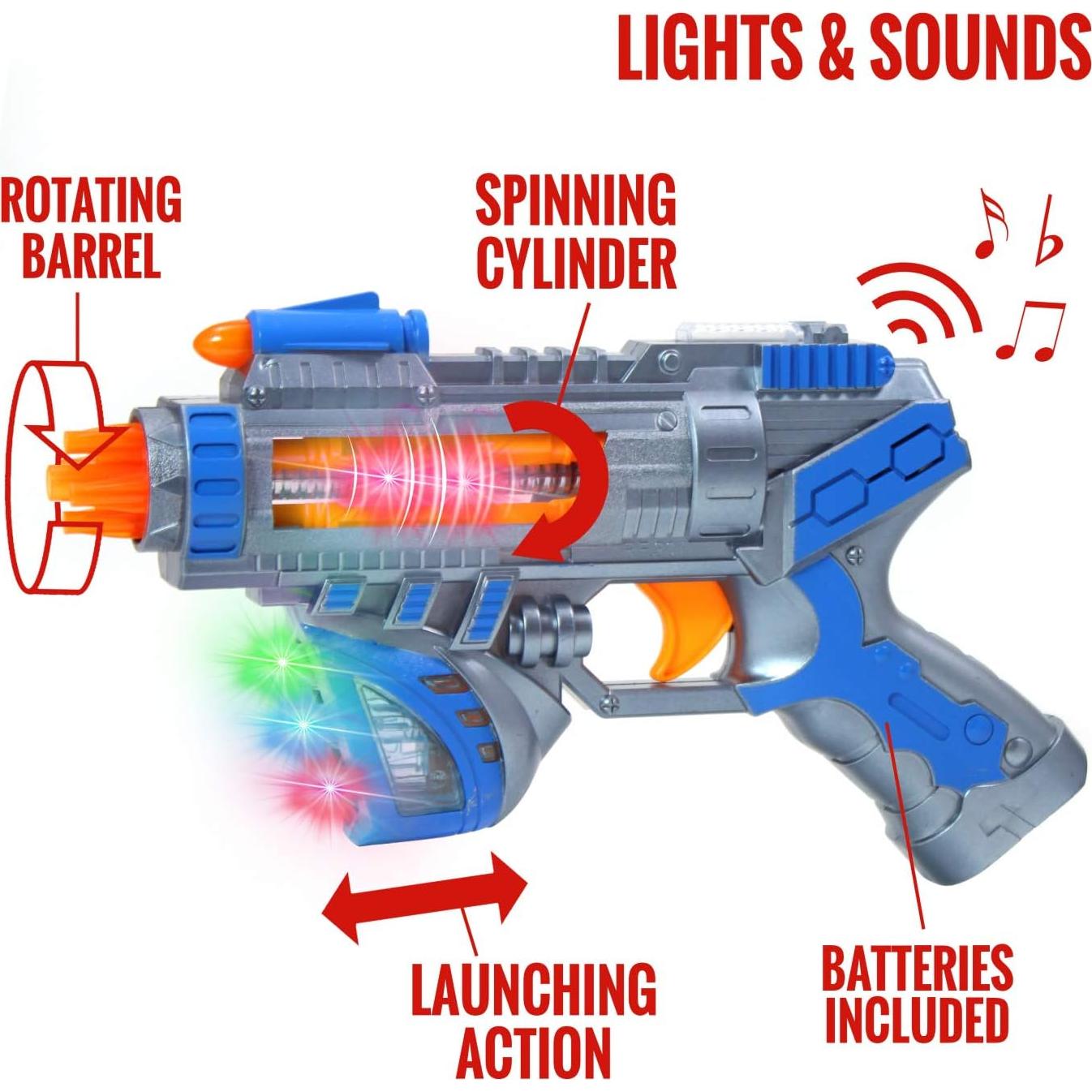 Pistola de Juguete Kidplokio Sonic Space Blaster Azul con Luces y Sonidos