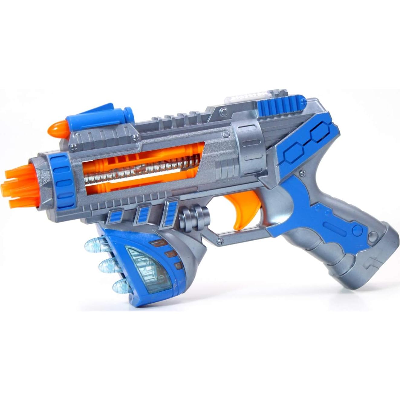 Pistola de Juguete Kidplokio Sonic Space Blaster Azul con Luces y Sonidos