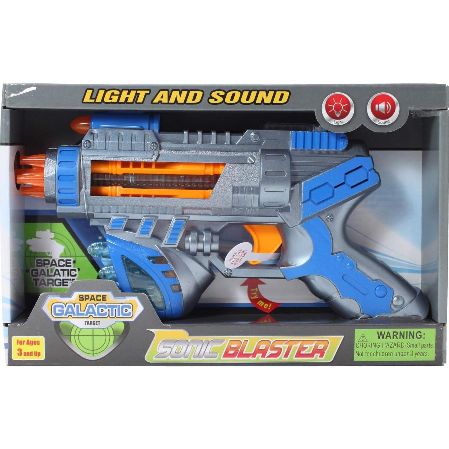Pistola de Juguete Kidplokio Sonic Space Blaster Azul con Luces y Sonidos