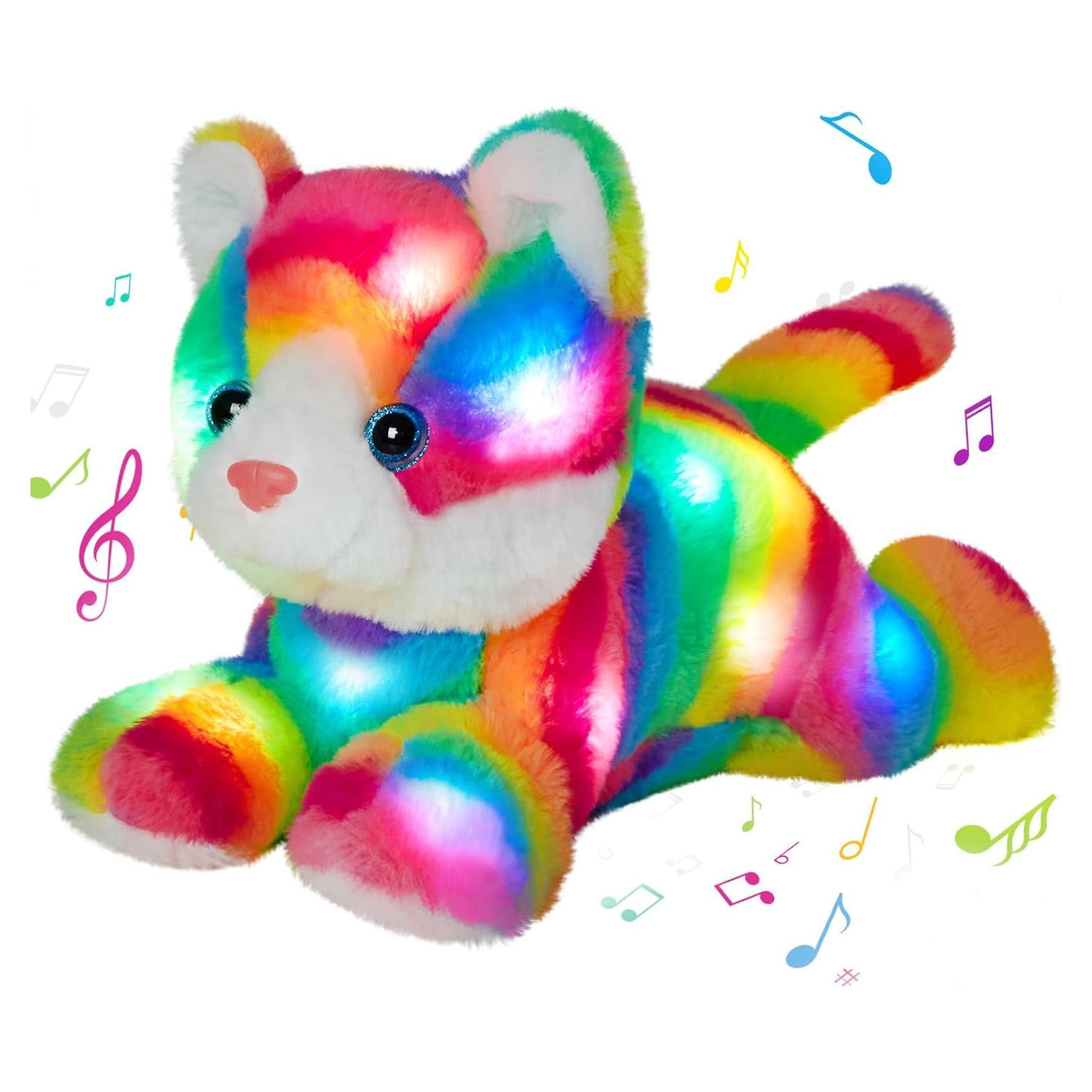 Gato de Peluche Musical Brillante 33 cm Guardias Brillantes