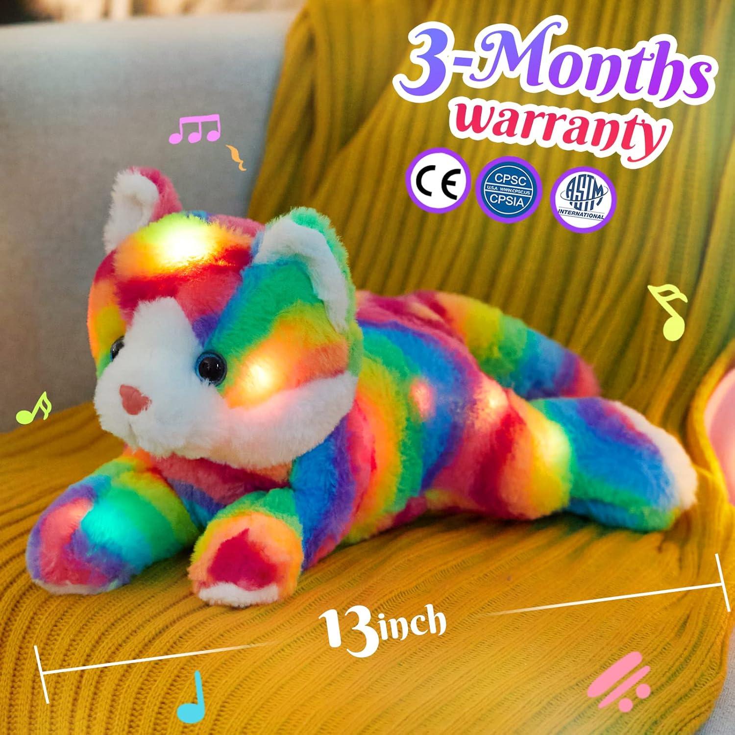 Gato de Peluche Musical Brillante 33 cm Guardias Brillantes