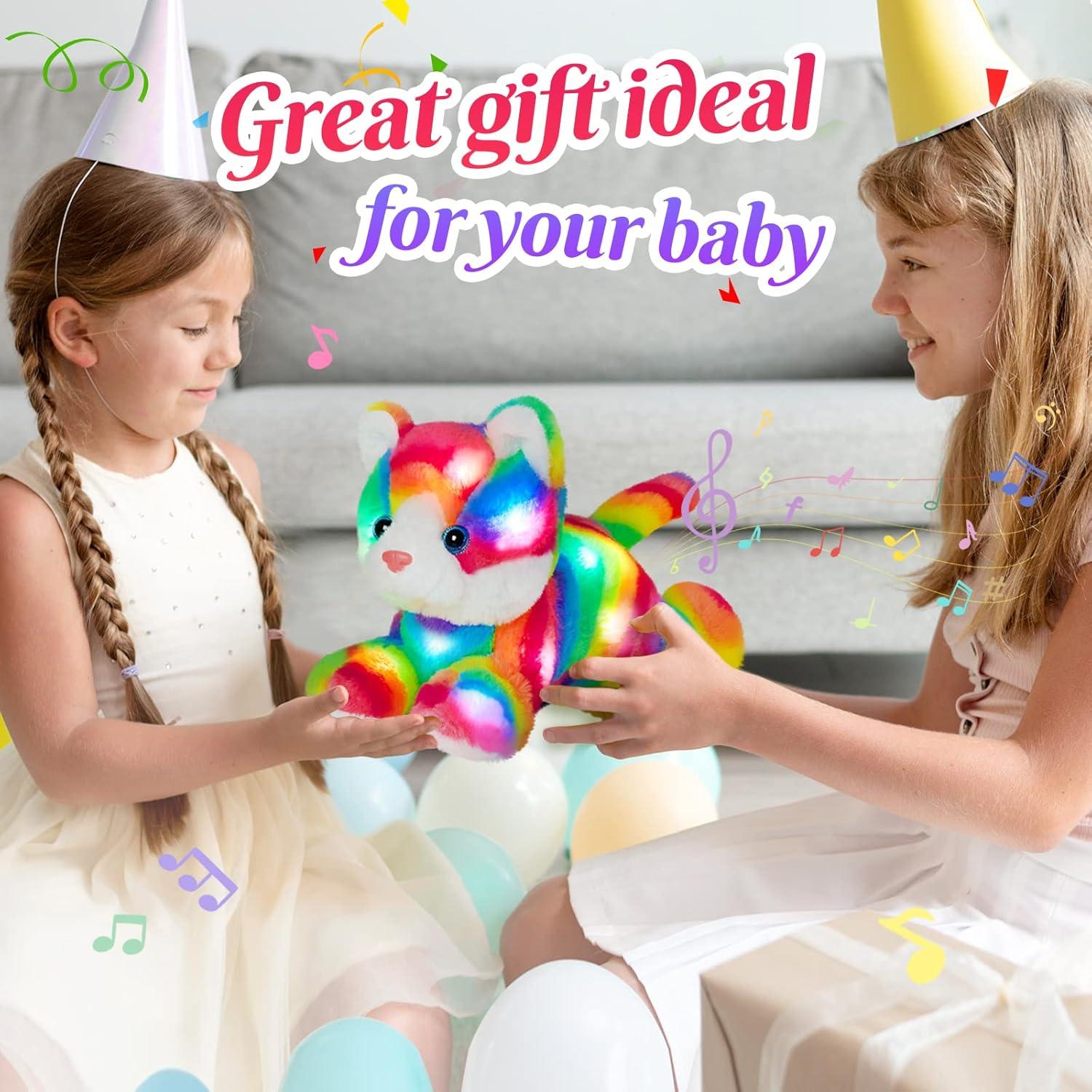 Gato de Peluche Musical Brillante 33 cm Guardias Brillantes