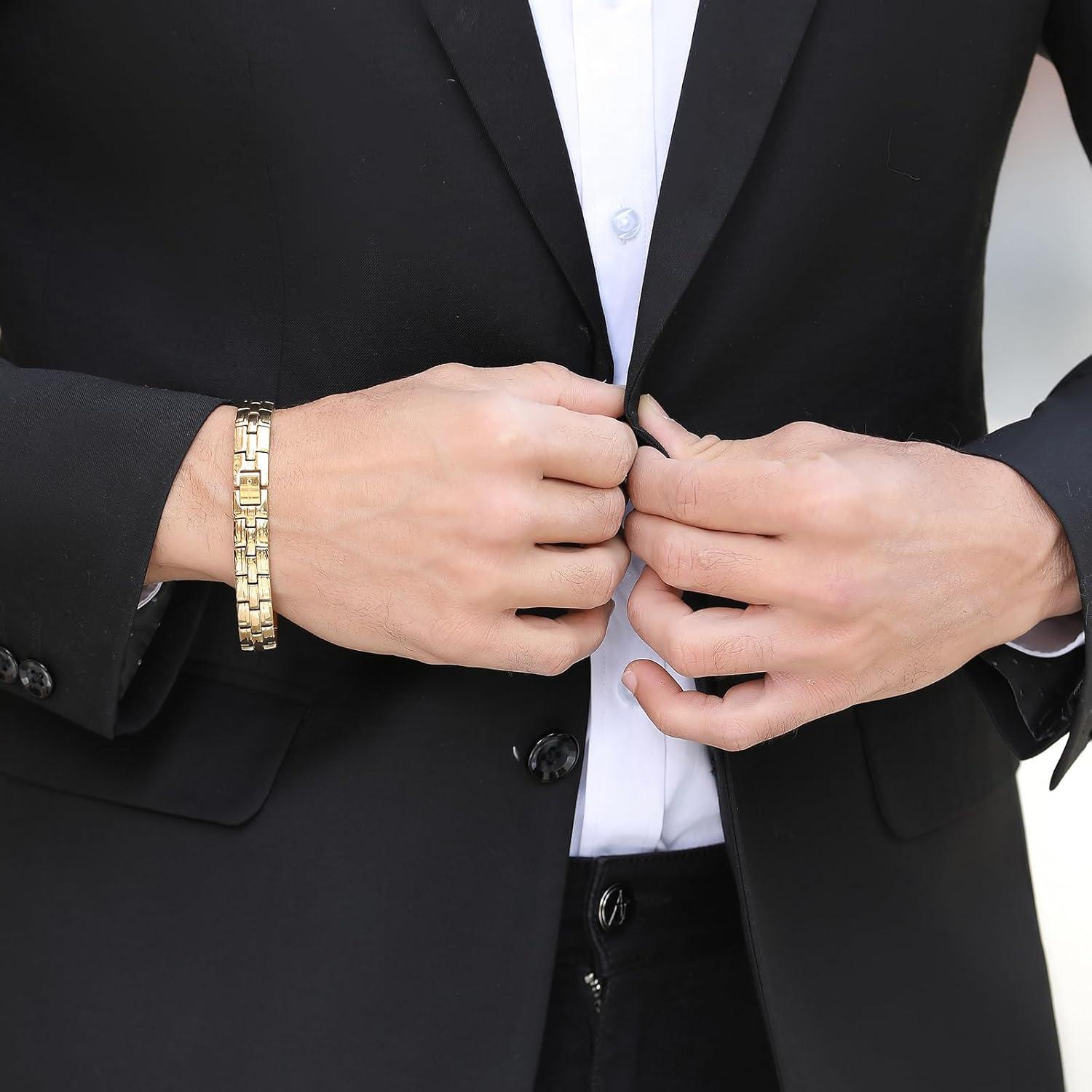 Pulsera Magnética Emmori de Acero Inoxidable Ajustable