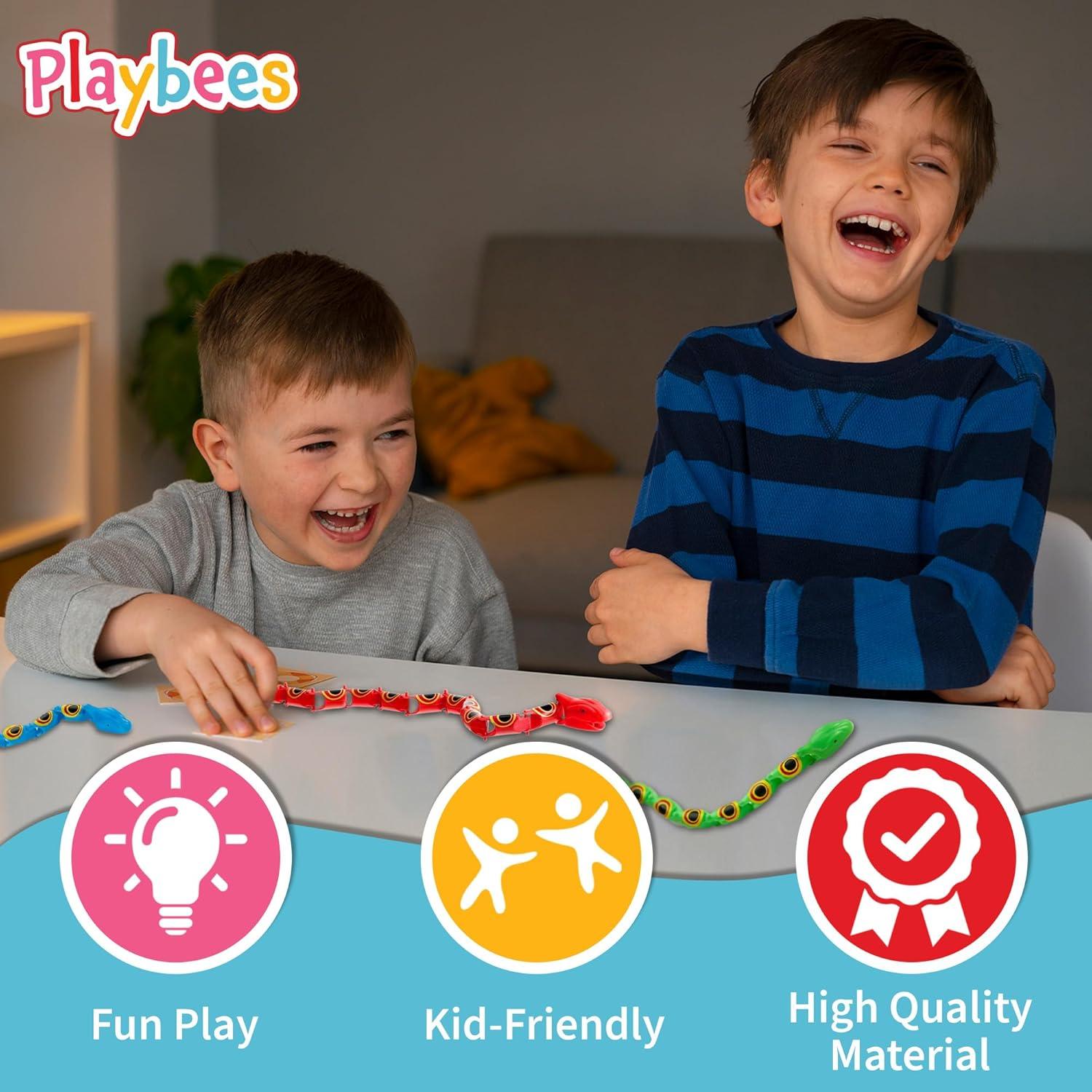 Serpientes Articuladas Movibles Playbees - Paquete de 12 - Juguetes Educativos