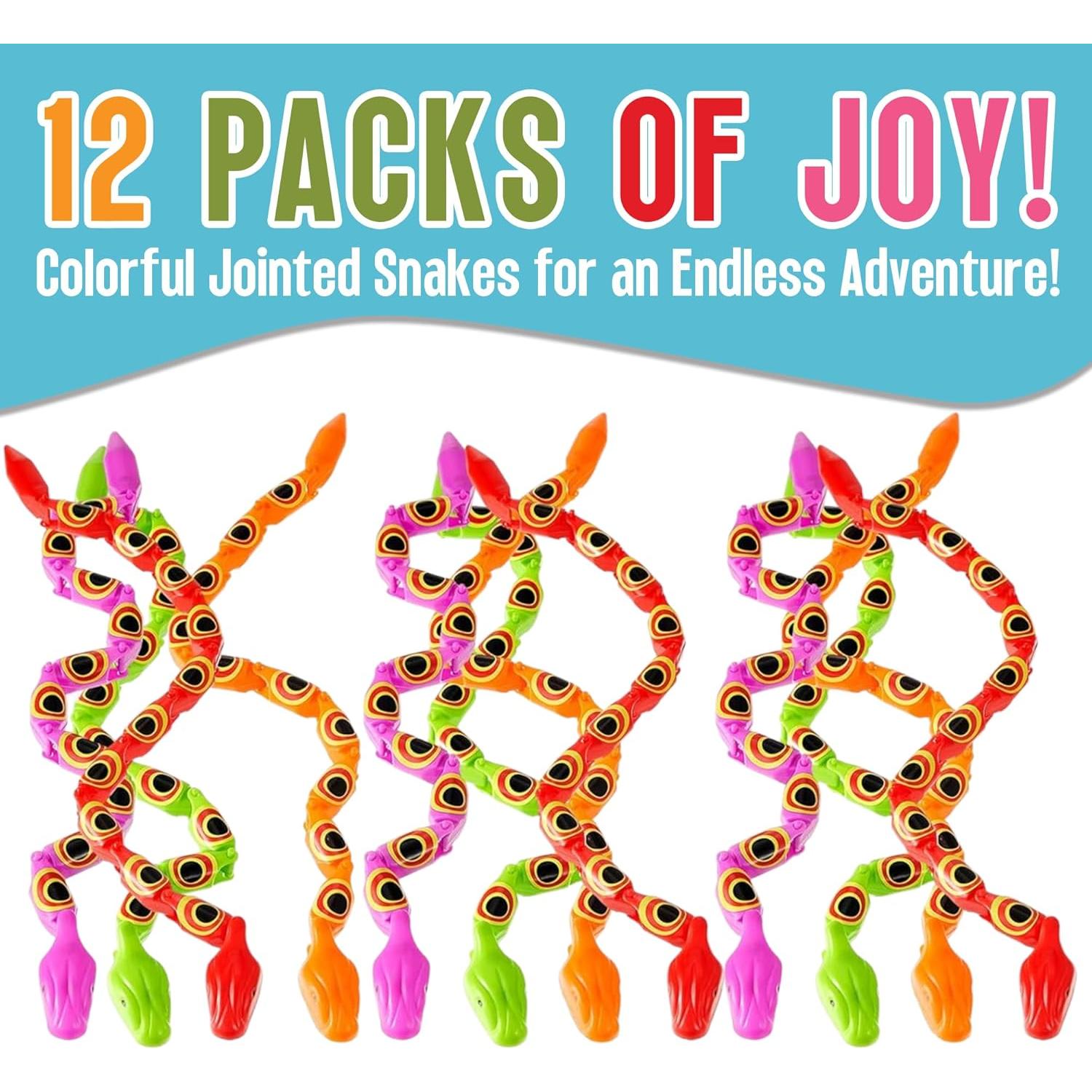 Serpientes Articuladas Movibles Playbees - Paquete de 12 - Juguetes Educativos