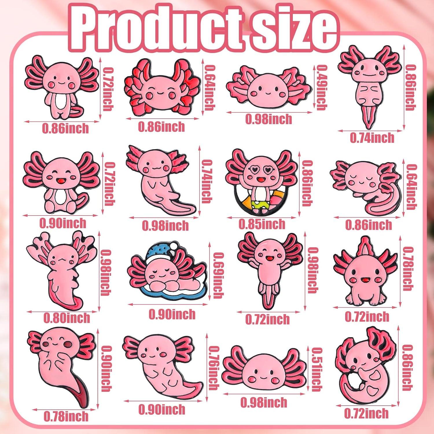 Set de 16 Pins de Esmalte Axolote Sureio - Regalo Unisex