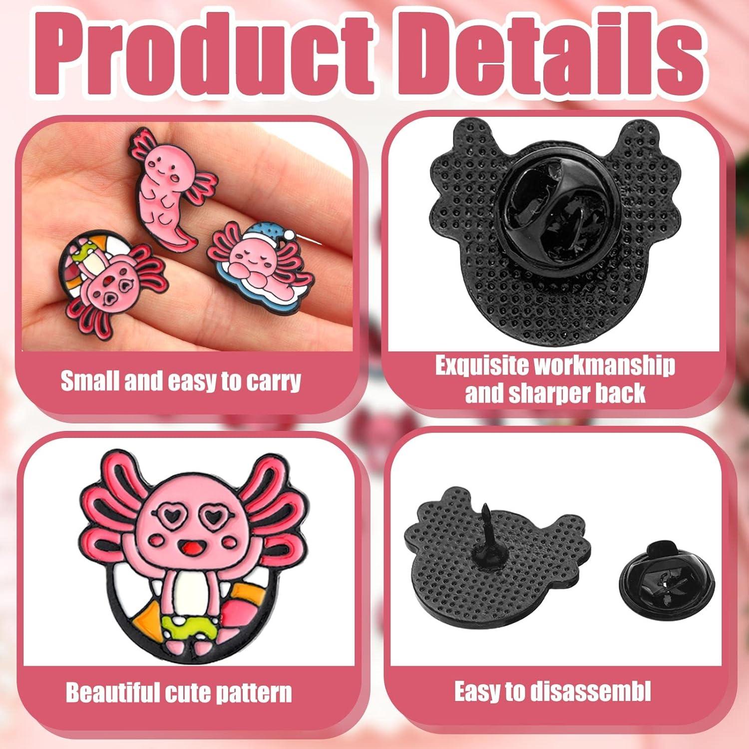 Set de 16 Pins de Esmalte Axolote Sureio - Regalo Unisex