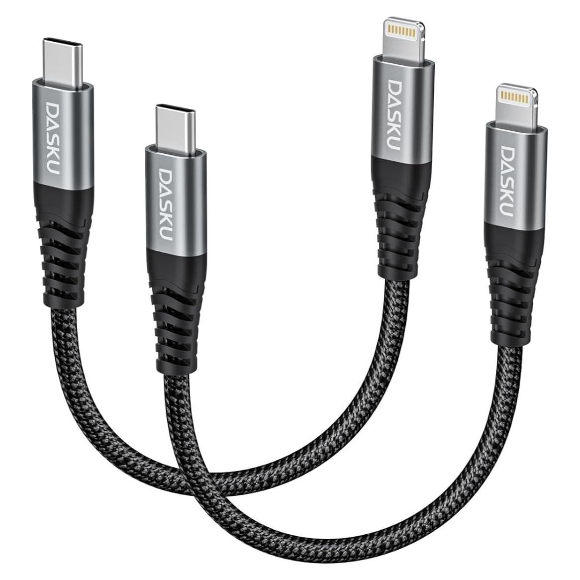 Cable USB C a Lightning Dasku 30 cm Carga Rápida iPhone