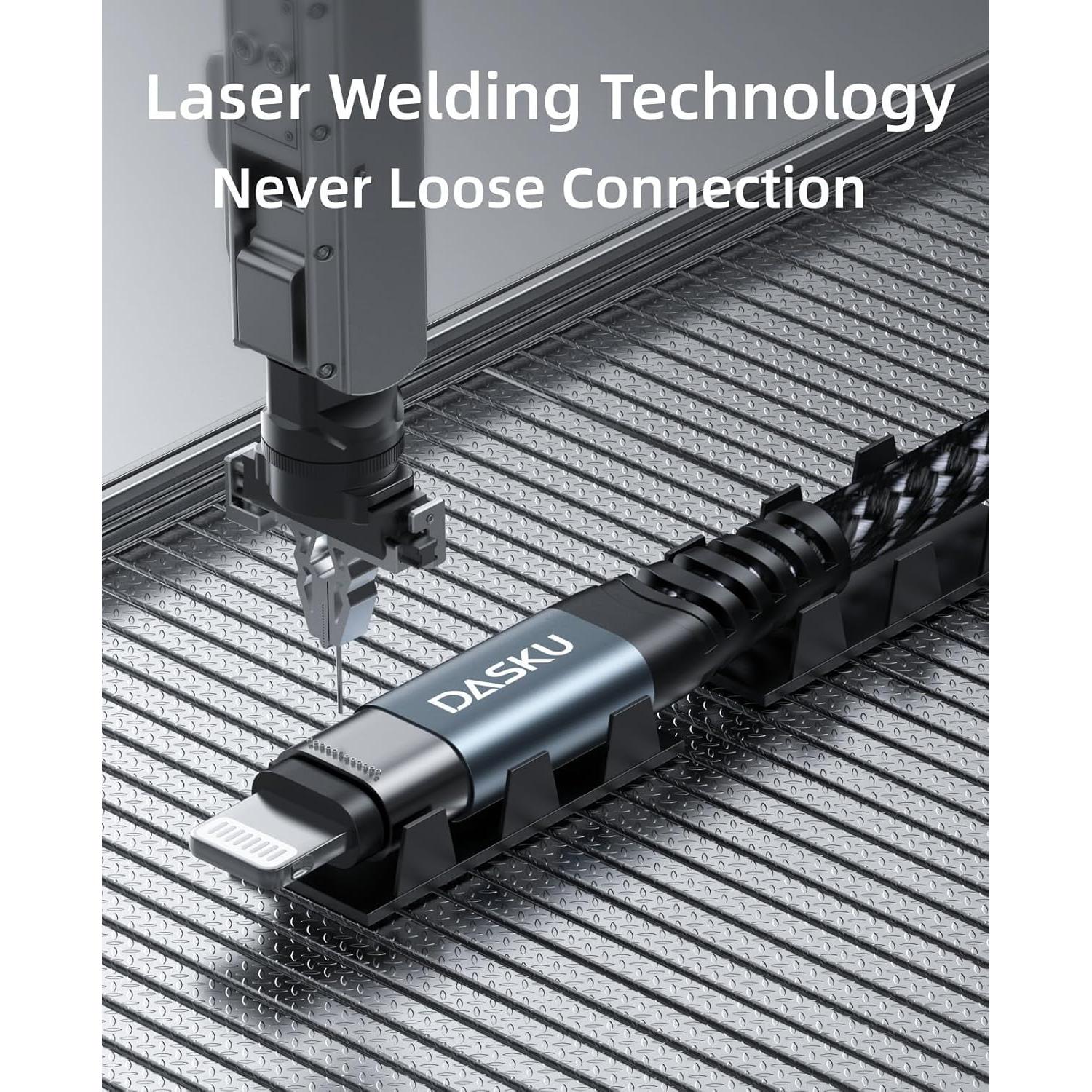 Cable USB C a Lightning Dasku 30 cm Carga Rápida iPhone