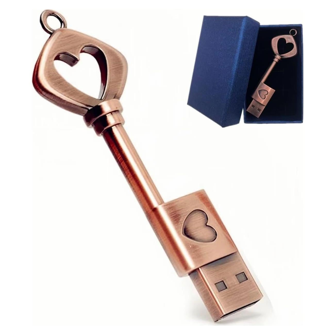 Unidad Flash USB 2.0 Smozer 64GB Metal Corazón Llave