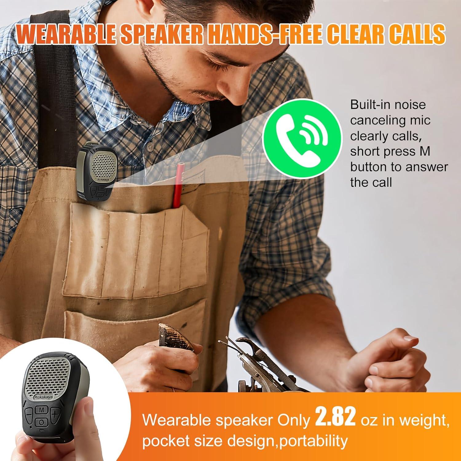 Altavoz Bluetooth Portátil Rckskaya WS-1 Clip On Verde Militar