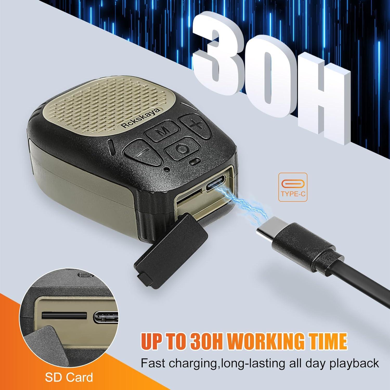 Altavoz Bluetooth Portátil Rckskaya WS-1 Clip On Verde Militar