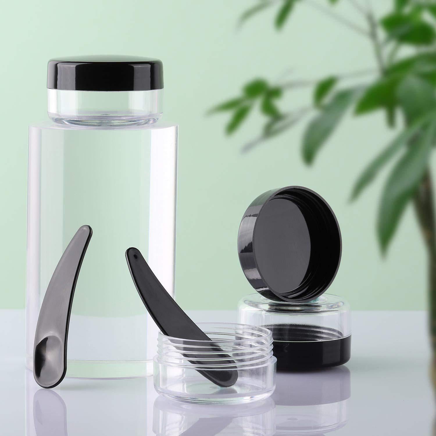 Tarros Cosméticos Recargables BTYMS 10g - Paquete de 100 + 10 Espátulas