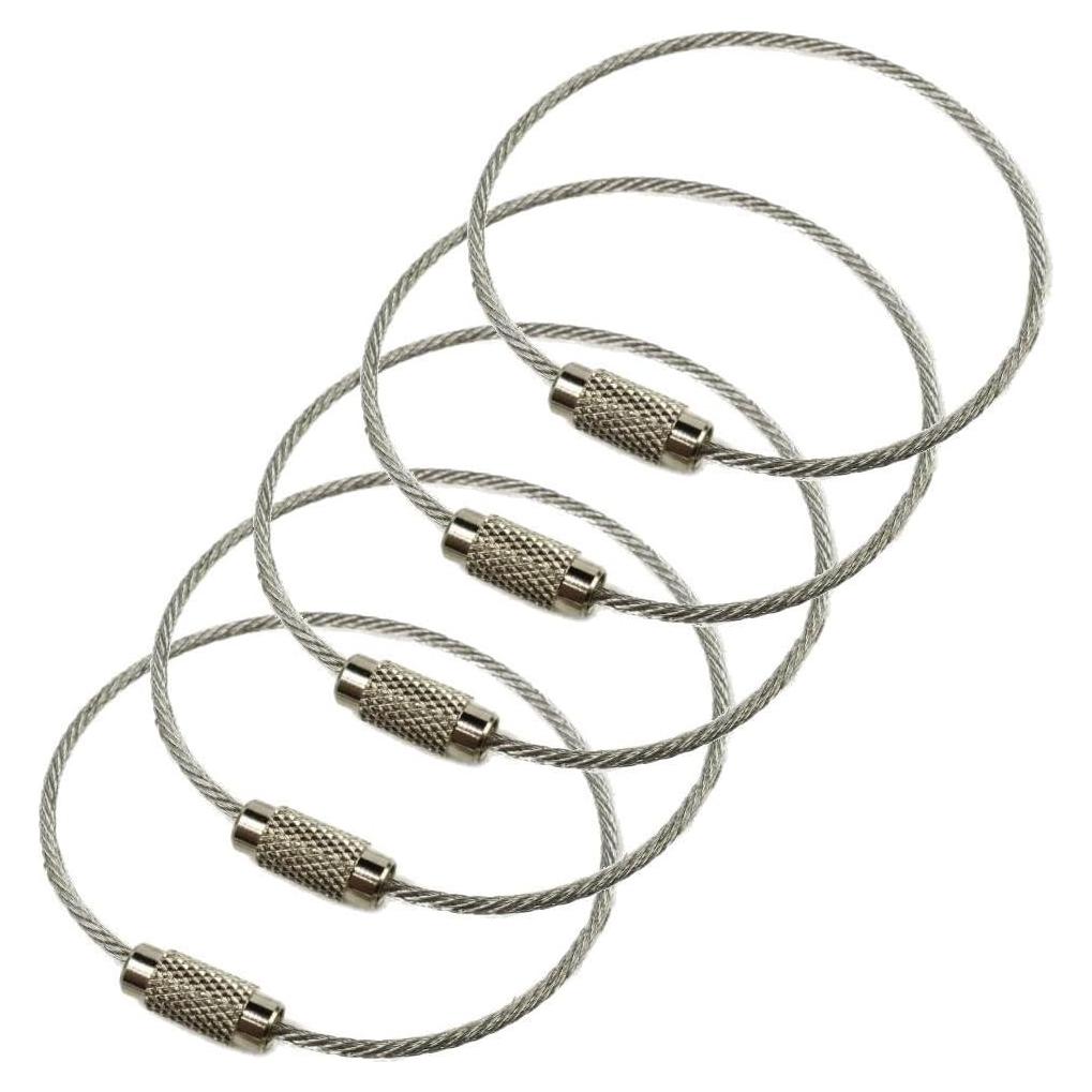 Paquete de 5 Asas de Acero Inoxidable para Etiquetas de Equipaje