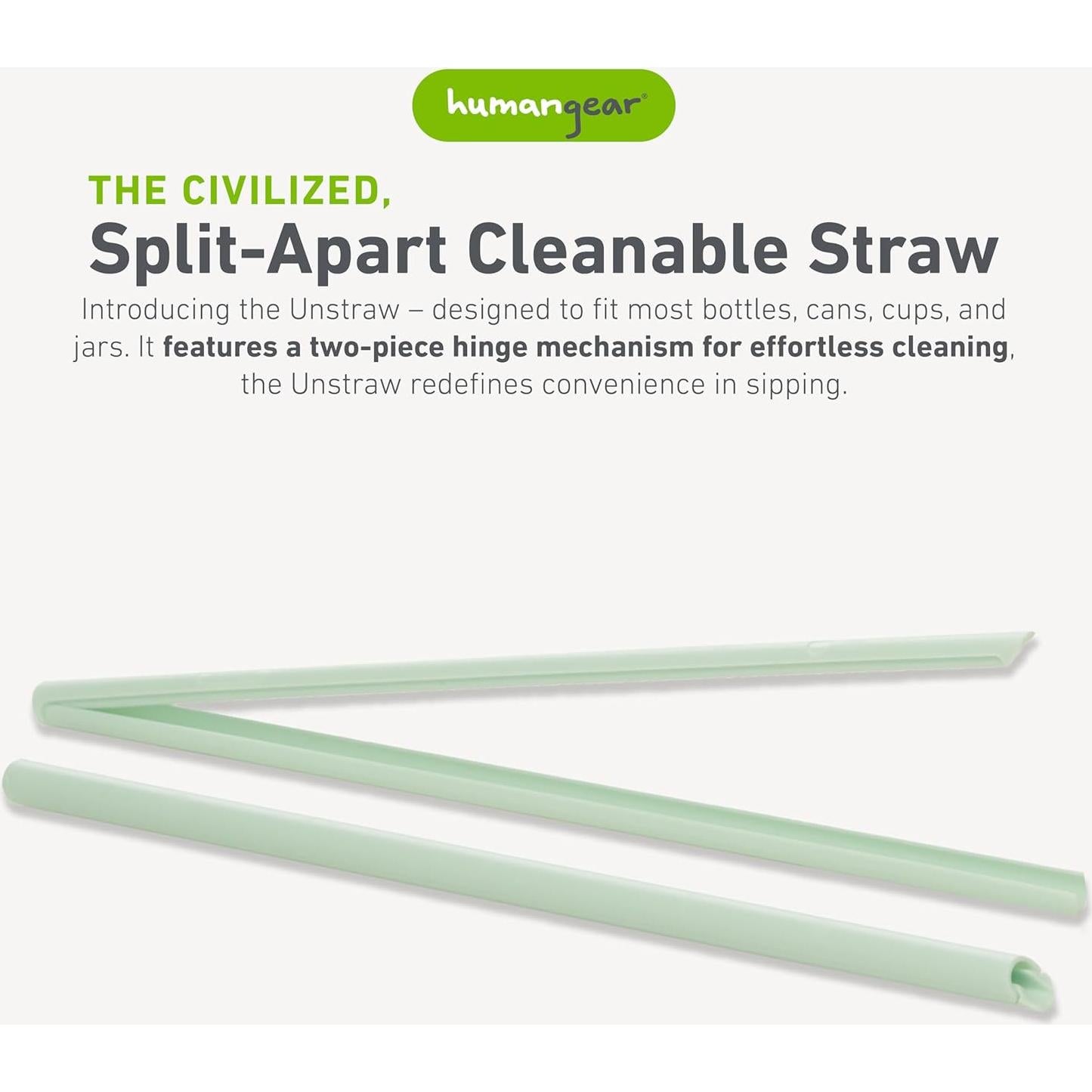 Pajillas Reutilizables humangear UnStraw 4-Pack Libre de BPA