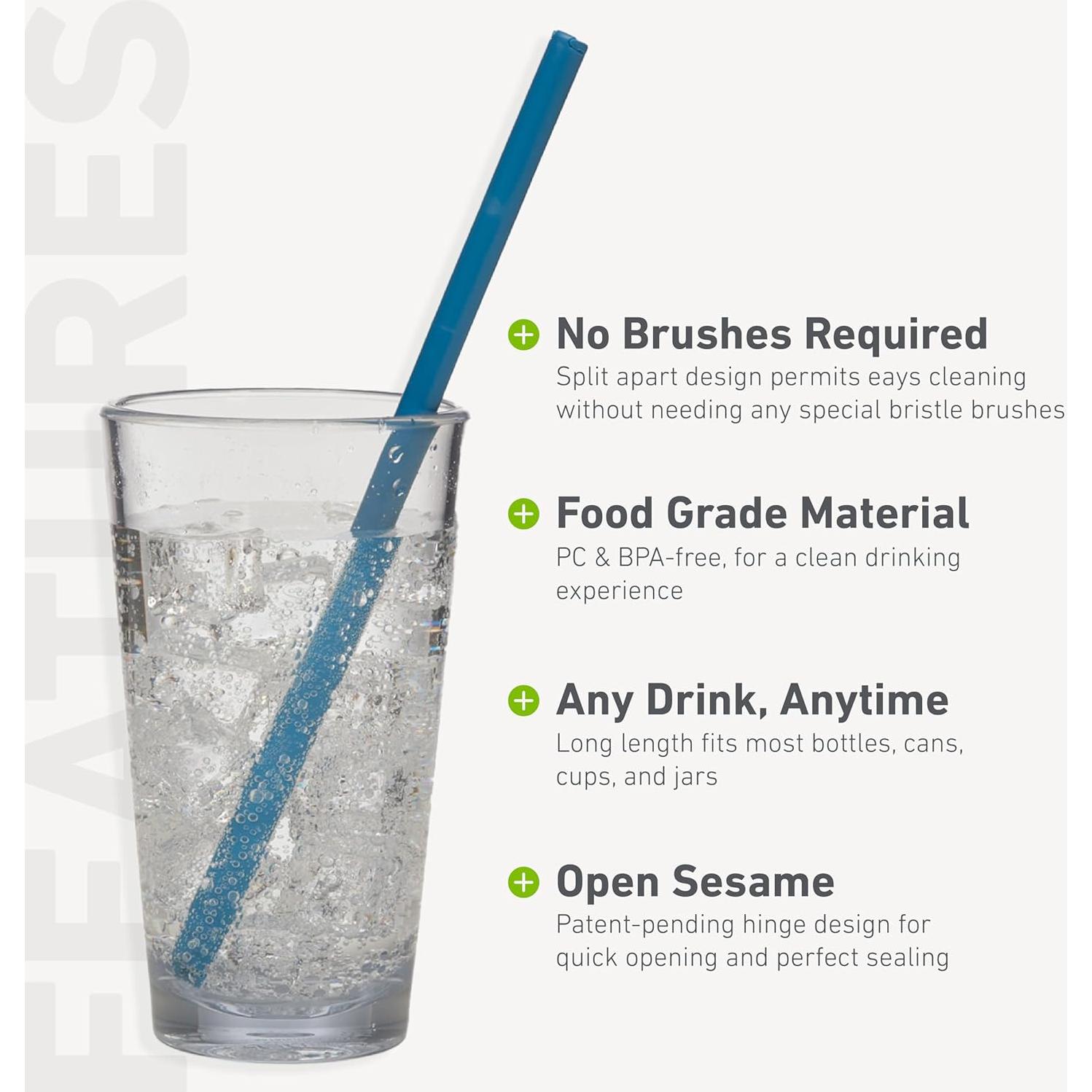 Pajillas Reutilizables humangear UnStraw 4-Pack Libre de BPA