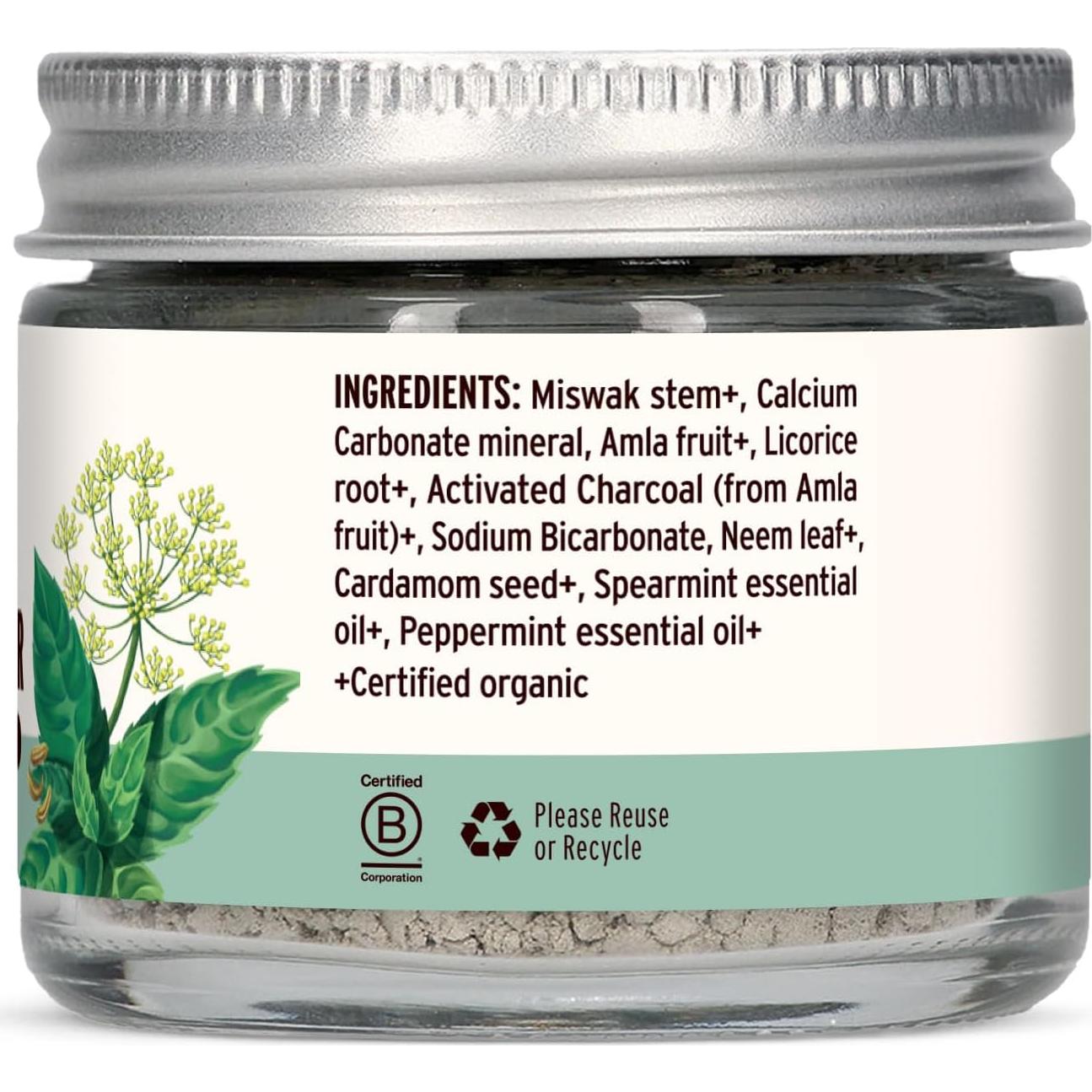 Polvo de Dientes Sin Sabor Banyan Botanicals Menta 21g