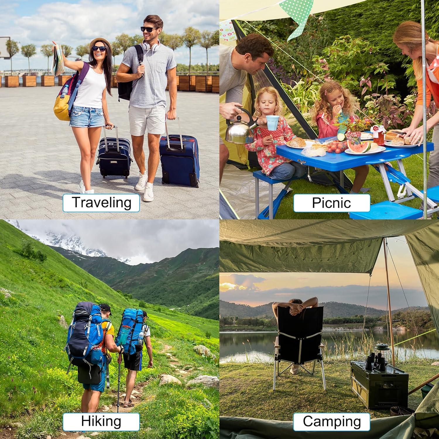 Taza Plegable PATIKIL 200mL Silicona Azul 2 Unidades