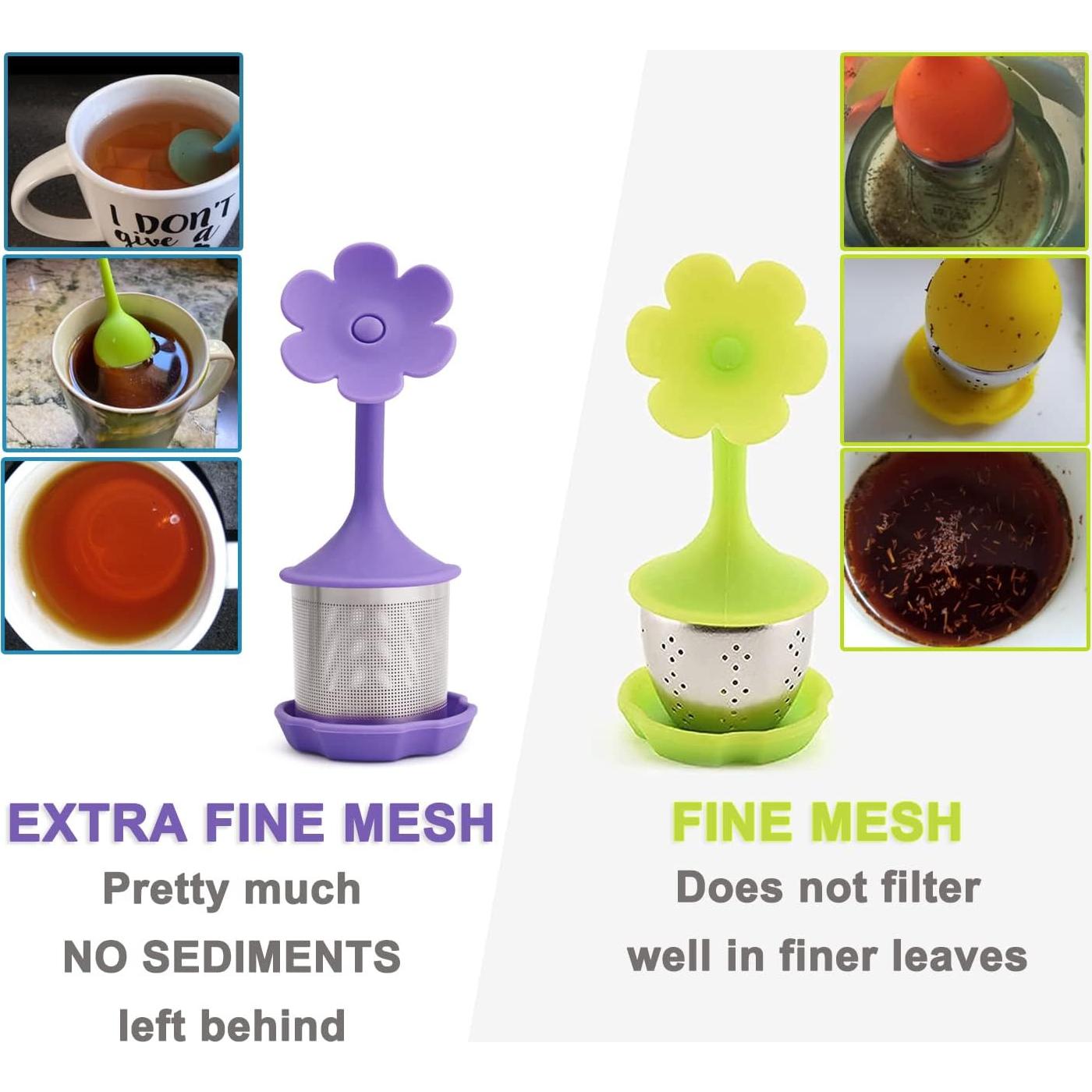 Infusores de Té de Silicona HQSLsund - Paquete de 2 Colores