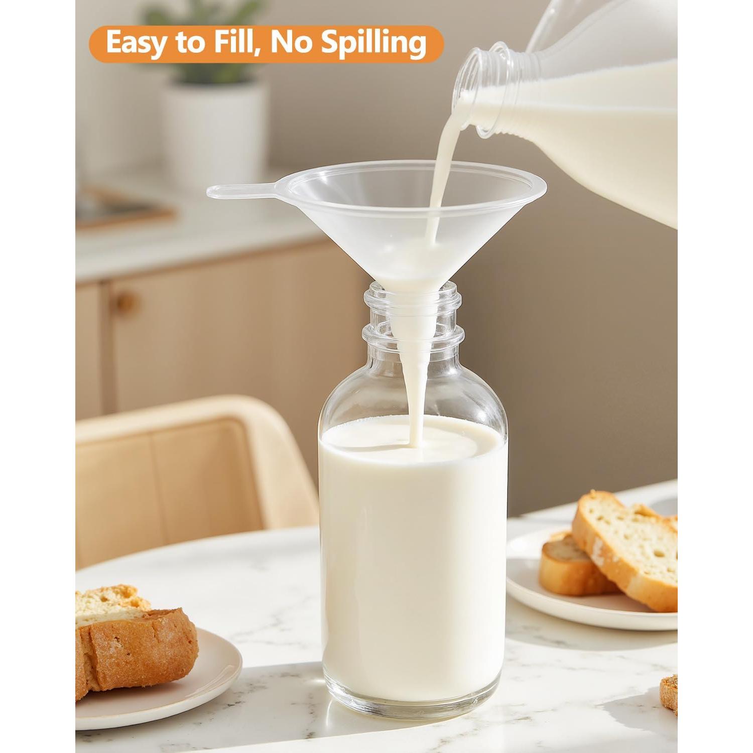 Botellas de vidrio Rionisor 120ml redondas Boston - Paquete de 6