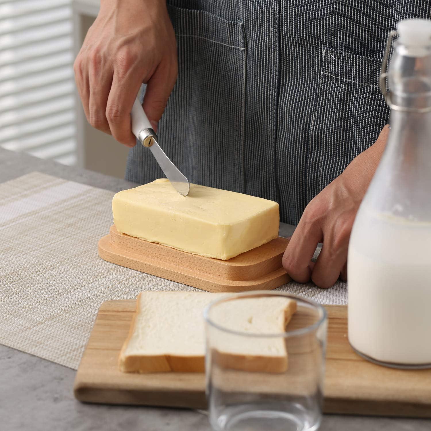 Juego de 2 cuchillos para mantequilla ONTUBE, acero inoxidable 15 cm