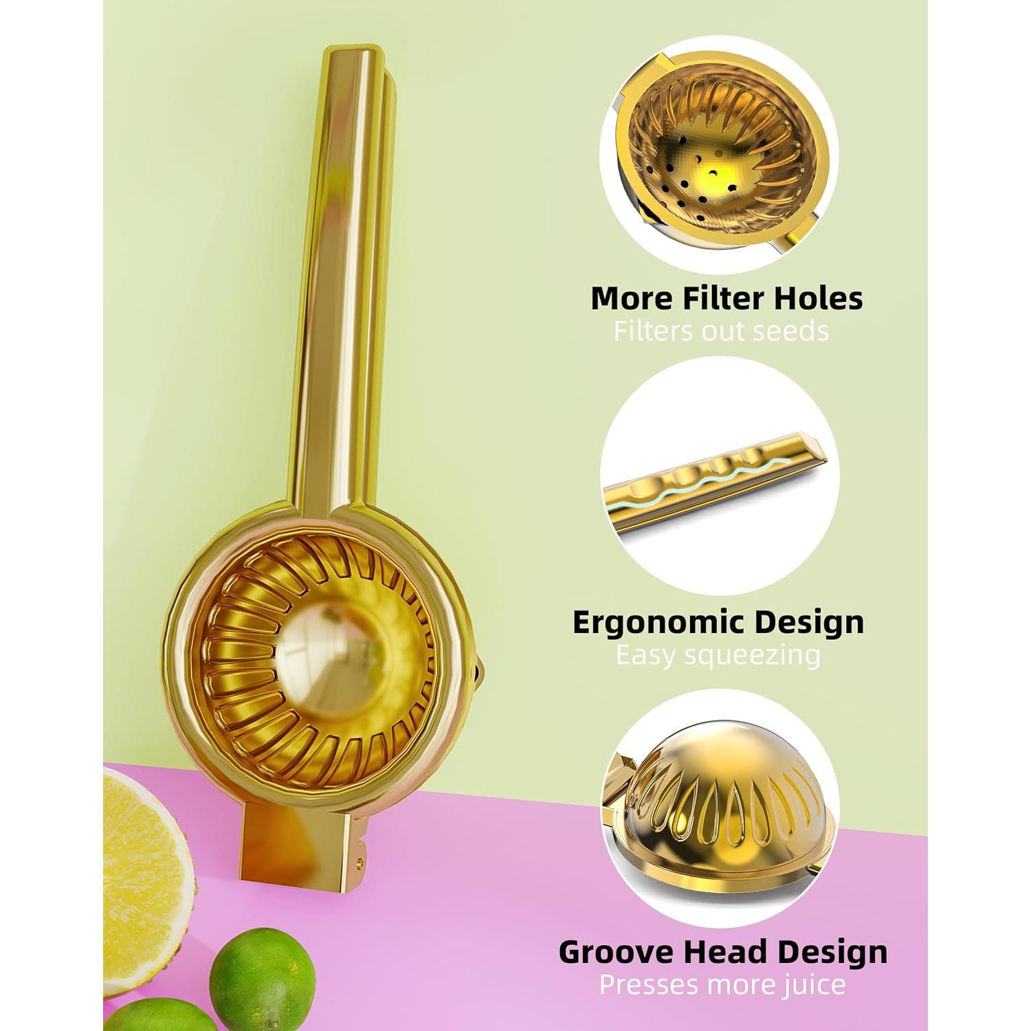 Exprimidor de Limón WZKALY de Acero Inoxidable 9" Manual